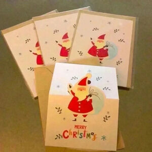 4* Xmas 🎅 Santa Greeting Cards